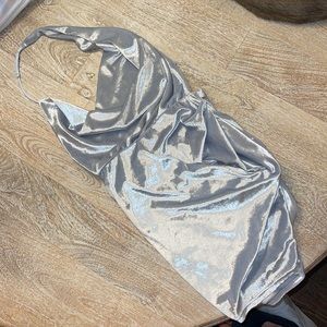 Lucky In The Sky Blue Velvet Dress